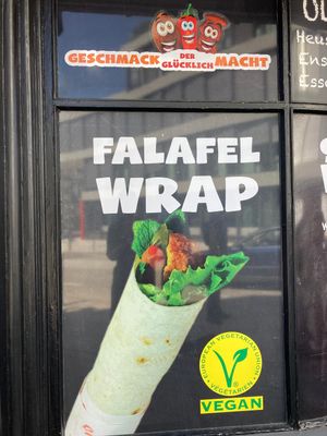 Falafel wrap at Cigköftem in Neu-ulm
