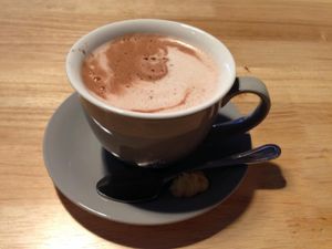 Hot Chocolate with macadamia milk @ Green Bites, Bremen at Green Bites in Bremen