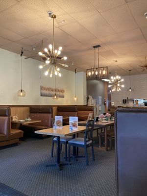 Interior seating  at Laem Buri in Seattle