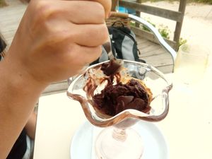 Gelado vegan Alfarroba at Trigo Vermelho in Aljezur