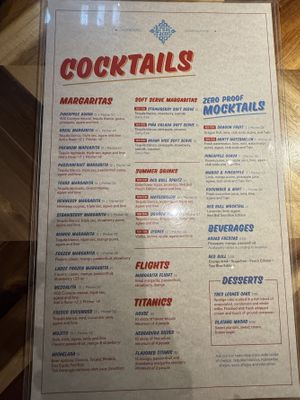 Cocktail Menu  at Rreal Tacos - Sandy Springs in Sandy Springs