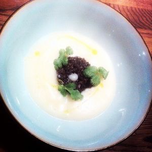 Velouté / Jerusalem A. & Mushrooms (Vegan) at Kaskrut in Warsaw