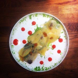 Udon, Quince, Arugula (Vegan) at Kaskrut in Warsaw