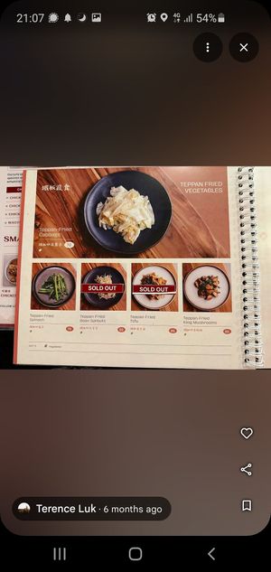 Menu at Papa Lee's Taiwan Teppanyaki Steak House in Kabupaten Badung