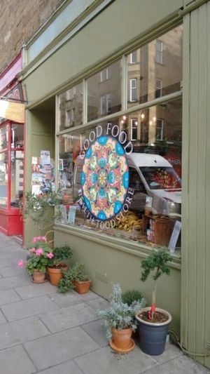 nice new window display at Good Food in Edinburgh