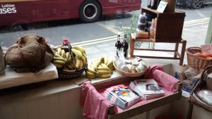 Cool window display at Good Food in Edinburgh