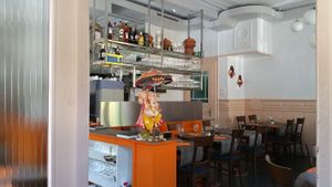 Interior (when closed) at Okra in Bern