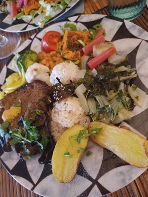 Seitan steak at De Panda in Ghent