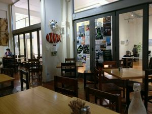 nice seating at Cafe Royale in Palmerston North