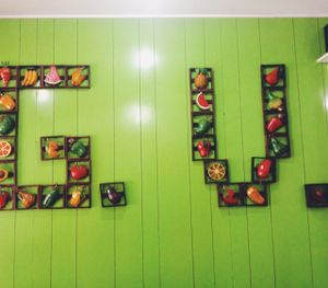 wall decoration at Go Vegan in San Salvador