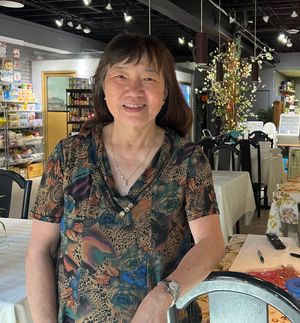 Friendly owner  at Homey Food & Cafe in Calgary