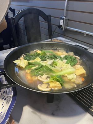 Super good with the added spicy sauce - I’d avoid the crab sticks  at Homey Food & Cafe in Calgary