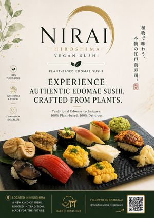  at Nirai Roppongi | Vegan Sushi in Tokyo