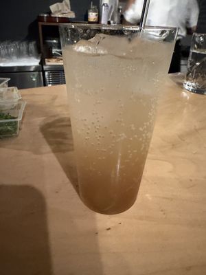Selfmade ginger ale.  at Nirai Roppongi | Vegan Sushi in Tokyo