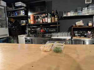 Counter and view on drinks.  at Nirai Roppongi | Vegan Sushi in Tokyo