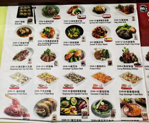 Menu at Happy Vege in Kuching