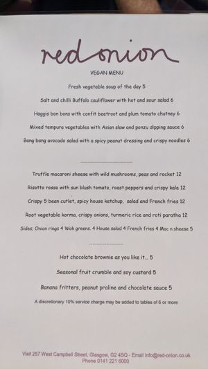  at Red Onion in Glasgow