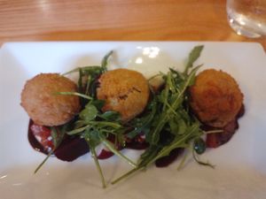 Haggis bon bons. at Red Onion in Glasgow