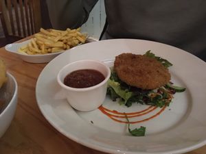Crispy bean cutlet at Red Onion in Glasgow