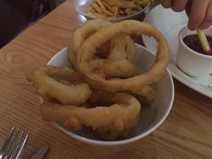 Onion rings at Red Onion in Glasgow