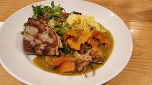 Delicious root vegetable korma at Red Onion in Glasgow