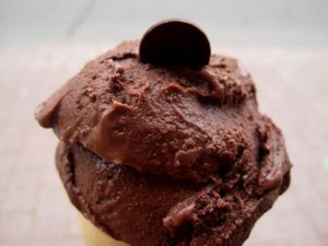 Tofu-based chocolate ice cream. at Erico Chocolaterie in Quebec