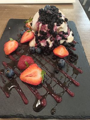 Delicious pancake at MyRaw Cafe in Prague