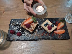 Walnut and peanut bar at MyRaw Cafe in Prague