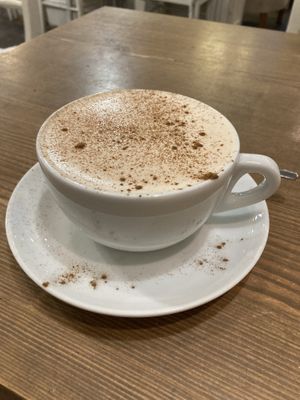 Chai latte   at MyRaw Cafe in Prague