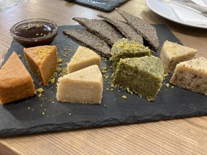 Cheese plate   at MyRaw Cafe in Prague