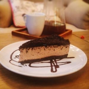 Banana poppyseed cake at MyRaw Cafe in Prague