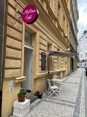   at MyRaw Cafe in Prague