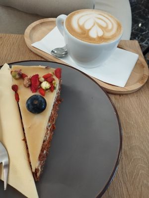 Crepe cake at MyRaw Cafe in Prague