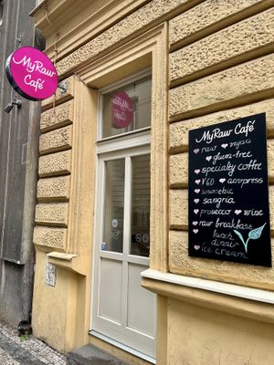   at MyRaw Cafe in Prague