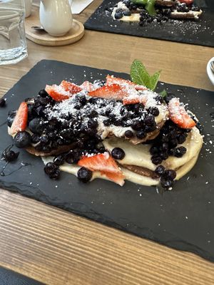 Pancakes   at MyRaw Cafe in Prague
