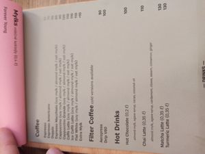 Menu as of 20/07/2025 at MyRaw Cafe in Prague