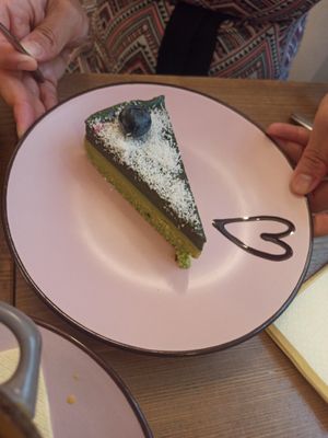 Spinach and spirulina, really good! at MyRaw Cafe in Prague