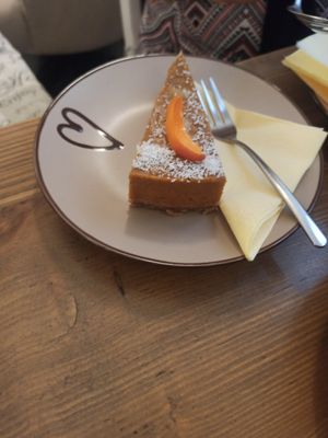 Apricot, tasted like pumpkin pie at MyRaw Cafe in Prague