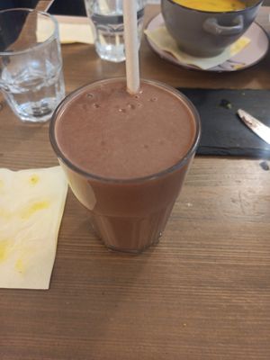 Coconut heaven smoothie at MyRaw Cafe in Prague