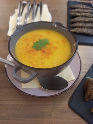 Thai soup at MyRaw Cafe in Prague