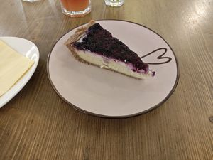 Berry tart (with coconut cream) at MyRaw Cafe in Prague