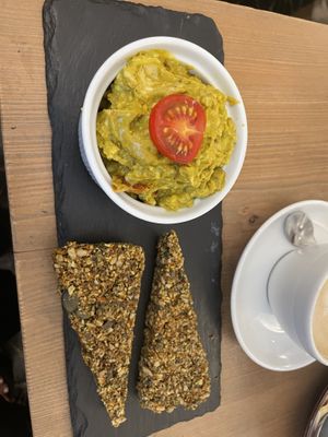 Avo egg   at MyRaw Cafe in Prague