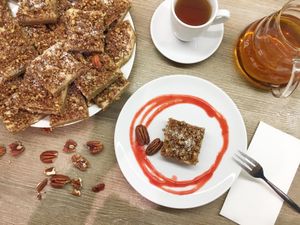 Nut cakes at MyRaw Cafe in Prague