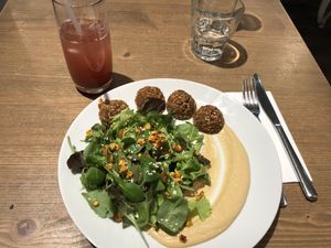 Falafel at MyRaw Cafe in Prague