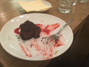 Plum and Poppy Seed Cake at MyRaw Cafe in Prague