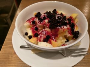 Fruit salad at MyRaw Cafe in Prague