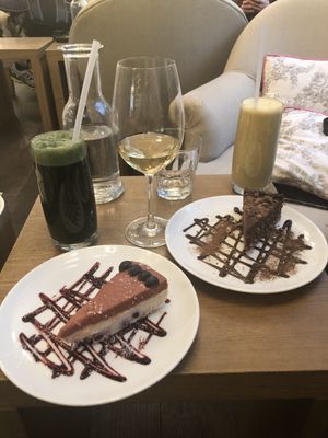 Some cakes at MyRaw Cafe in Prague