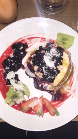 raw pancakes at MyRaw Cafe in Prague