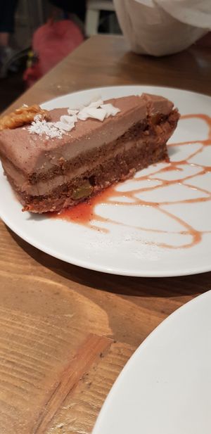 Carrot cake at MyRaw Cafe in Prague