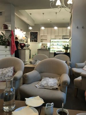 Cozy place at MyRaw Cafe in Prague